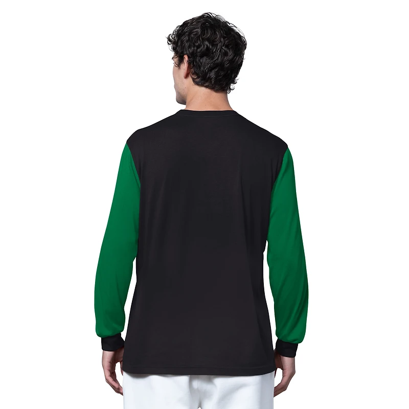 T-shirt à manches longues Starter noir/vert nuit Philadelphia Eagles Thursday Night Gridiron pour homme