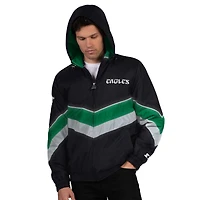 Men's Starter  Black Philadelphia Eagles Thursday Night Gridiron Vintage Logo Full-Zip Hoodie