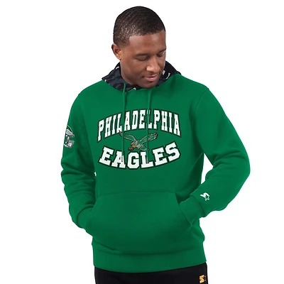 Sweat à capuche avec logo vintage Starter Kelly Green Philadelphia Eagles Thursday Night Gridiron pour homme