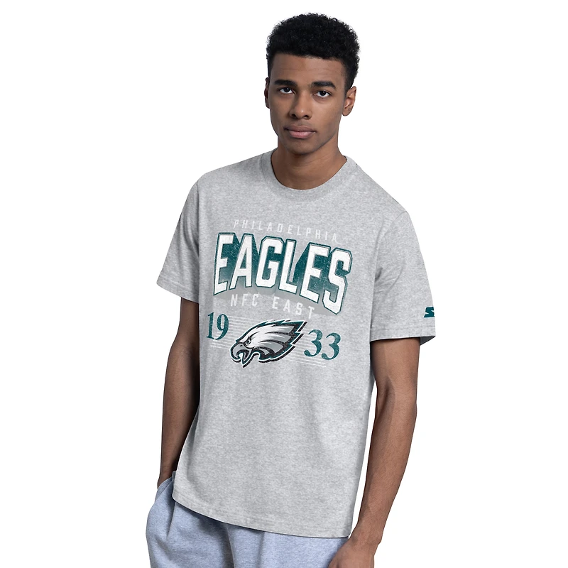 Men's Starter Midnight Green/Gray Philadelphia Eagles Two-Pack Logo T-Shirt Set