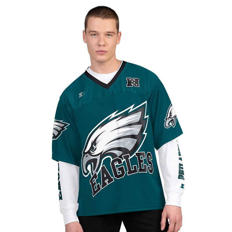 Men's Starter Midnight Green/White Philadelphia Eagles Short Sleeve & Long T-Shirt Combo Pack
