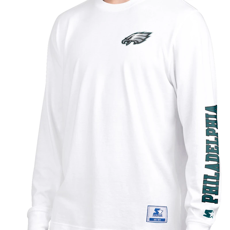 Men's Starter Midnight Green/White Philadelphia Eagles Short Sleeve & Long T-Shirt Combo Pack