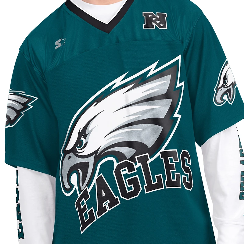 Men's Starter Midnight Green/White Philadelphia Eagles Short Sleeve & Long T-Shirt Combo Pack