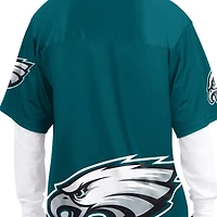 Men's Starter  Midnight Green/White Philadelphia Eagles Short Sleeve & Long T-Shirt Combo Pack