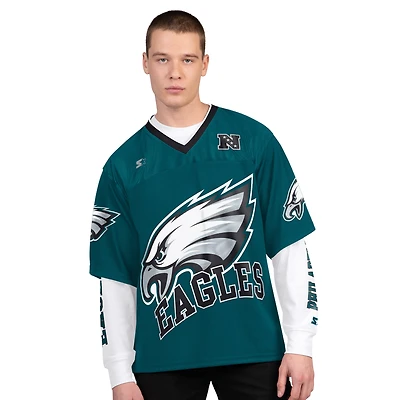Men's Starter Midnight Green/White Philadelphia Eagles Short Sleeve & Long T-Shirt Combo Pack