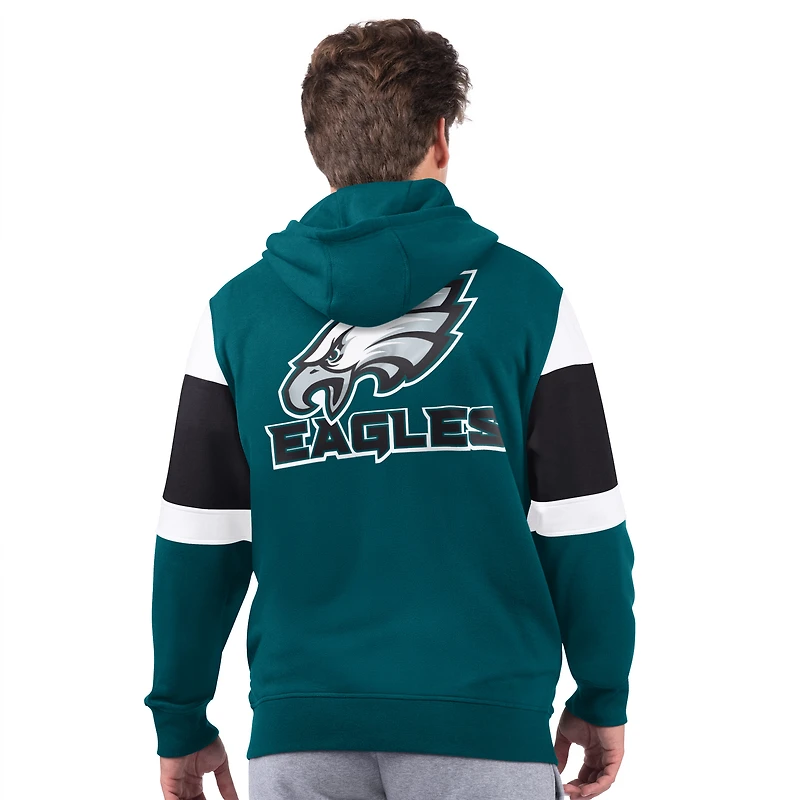 Sweat à capuche zippé pour homme Starter Midnight Green Philadelphia Eagles Extreme