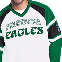 Veste pull raglan Starter blanche Philadelphia Eagles pour homme