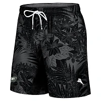 Men's Tommy Bahama Black Philadelphia Eagles Santiago Palms Board Shorts