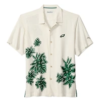Chemise boutonnée Tommy Bahama crème Philadelphia Eagles Hibiscus Camp pour homme