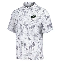 Men's Tommy Bahama Gray Philadelphia Eagles Cabana Shores IslandZone Tri-Blend Polo