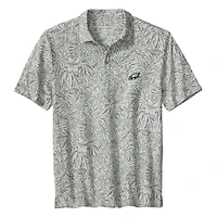 Men's Tommy Bahama Gray Philadelphia Eagles IslandZone Wild Hibiscus Tri-Blend Polo