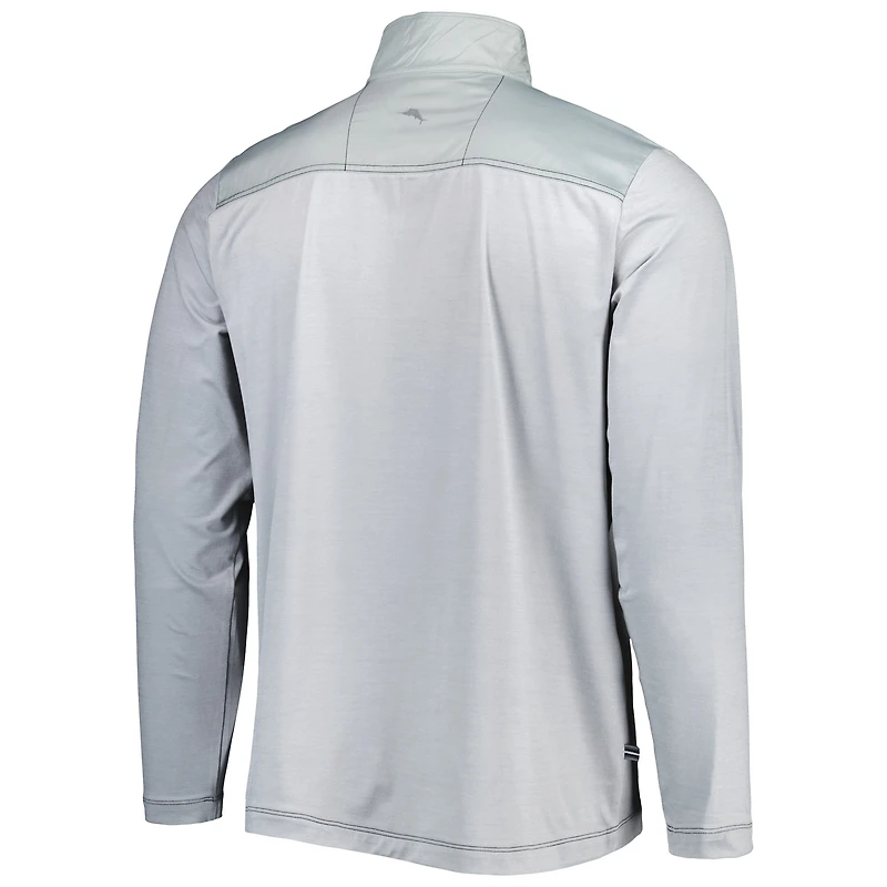 Tommy Bahama Grey Philadelphia Eagles On Deck IslandZone Veste à demi-fermeture éclair pour homme