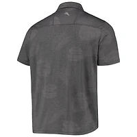 Polo Tommy Bahama gris Philadelphia Eagles Palm Coast Delray Frond Allover pour hommes IslandZone