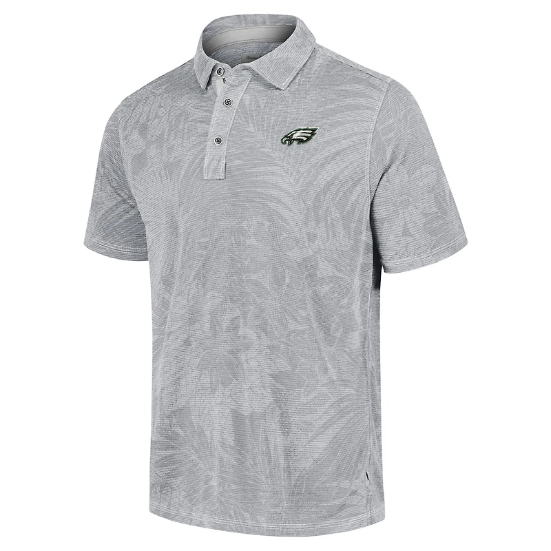 Polo Tommy Bahama gris pour homme des Philadelphia Eagles Sport Santiago Paradise