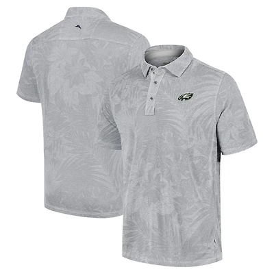 Polo Tommy Bahama gris pour homme des Philadelphia Eagles Sport Santiago Paradise