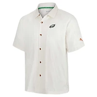 Chemise boutonnée blanche pour homme Tommy Bahama Philadelphia Eagles Coconut Matchup Camp