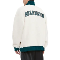 Sweat-shirt crème à quart de zip Tommy Hilfiger Philadelphia Eagles Jordan Sherpa pour hommes