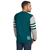 Pull ras du cou en acrylique vert/gris chiné Tommy Hilfiger pour homme, motif Philadelphia Eagles