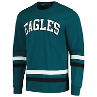 T-shirt à manches longues Tommy Hilfiger vert nuit/noir Philadelphia Eagles Nolan pour hommes