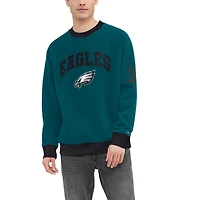 Sweat-shirt Tommy Hilfiger pour hommes vert nuit/noir Philadelphia Eagles Reese Raglan Tri-Blend