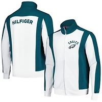 Men's Tommy Hilfiger White/Midnight Green Philadelphia Eagles Nolan Full-Zip Track Jacket