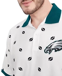 Men's Tommy Hilfiger White Philadelphia Eagles Bryce Pique Polo