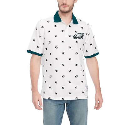 Polo Tommy Hilfiger blanc en piqué Philadelphia Eagles Bryce pour hommes