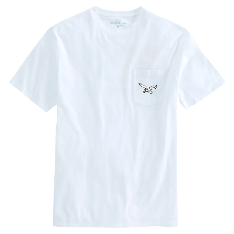 Men's Vineyard Vines White Philadelphia Eagles Big & Tall Gridiron Classics Throwback Helmet T-Shirt