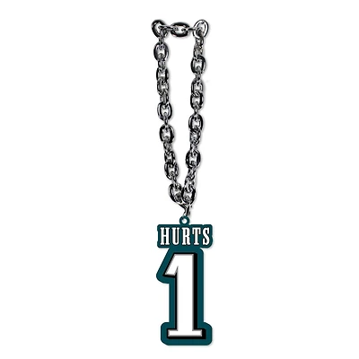 MOJO Jalen blesse le collier de chaîne de fan de joueur des Eagles de Philadelphie