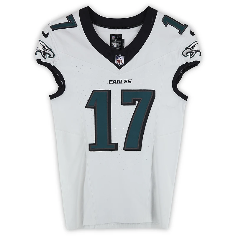 Nakobe Dean Philadelphia Eagles Game-Used #17 White Nike Jersey from Multiple Games During the 2024 NFL Preseason