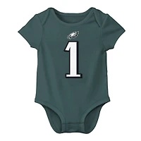 Body Nike Jalen Hurts pour nouveau-né et bébé avec nom numéro de joueur des Philadelphia Eagles, vert nuit