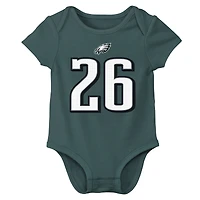 Body Nike Saquon Barkley pour nouveau-né et bébé, vert nuit, avec nom numéro du joueur des Philadelphia Eagles
