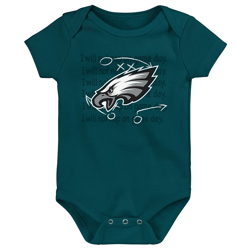 Ensemble de 3 bodies pour nouveau-né et bébé Philadelphia Eagles Team Starter