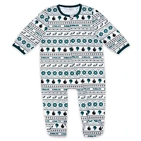 Newborn & Infant WEAR by Erin Andrews Philadelphia Eagles Allover Print Full-Zip Sleeper Bib Set