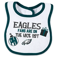 Newborn & Infant WEAR by Erin Andrews Philadelphia Eagles Allover Print Full-Zip Sleeper Bib Set