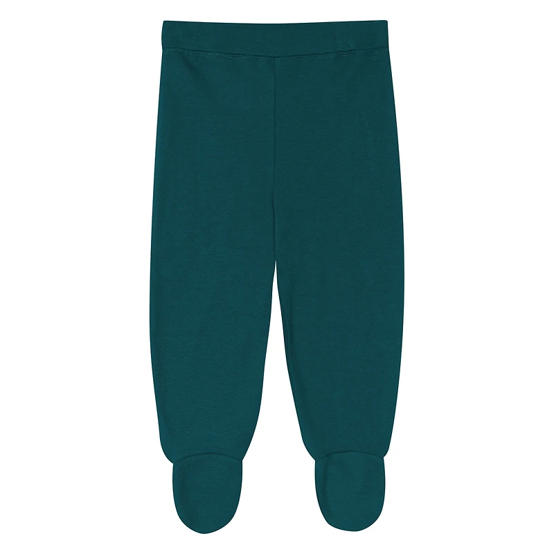 Newborn Outerstuff Midnight Green Philadelphia Eagles Little Champ Three-Piece Long Sleeve Bodysuit, Pants and Cuffed Hat Set