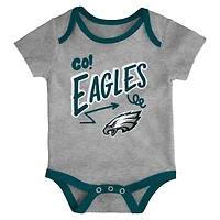 Newborn Outerstuff Philadelphia Eagles All Day Play Three-Piece Bodysuit Set