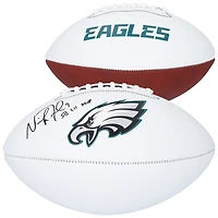 Nick Foles Philadelphia Eagles Autographed Franklin White Panel Football with "SB LII MVP" Inscription