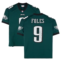 Maillot Mitchell & Ness Legacy 2017 vert nuit autographié par Nick Foles des Eagles de Philadelphie