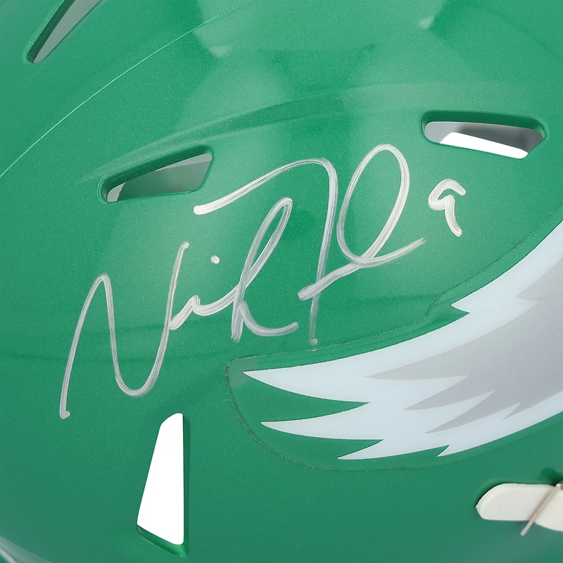 Nick Foles Philadelphia Eagles Autographed Riddell Kelly Green Throwback Speed Mini Helmet 