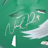 Nick Foles Philadelphia Eagles Autographed Riddell Kelly Green Throwback Speed Mini Helmet 