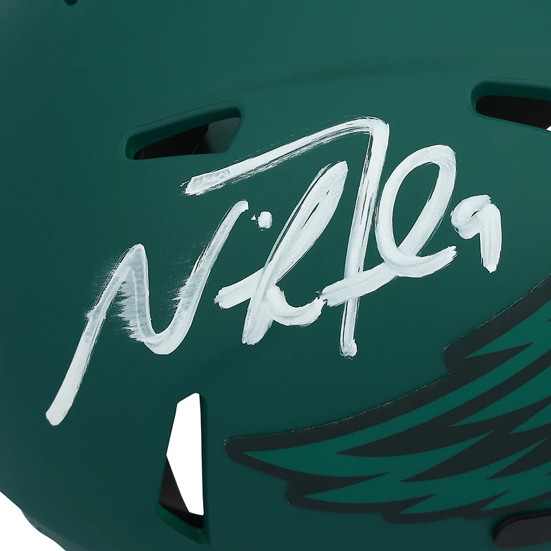 Casque Riddell Rave Speed Mini autographié par Nick Foles des Philadelphia Eagles