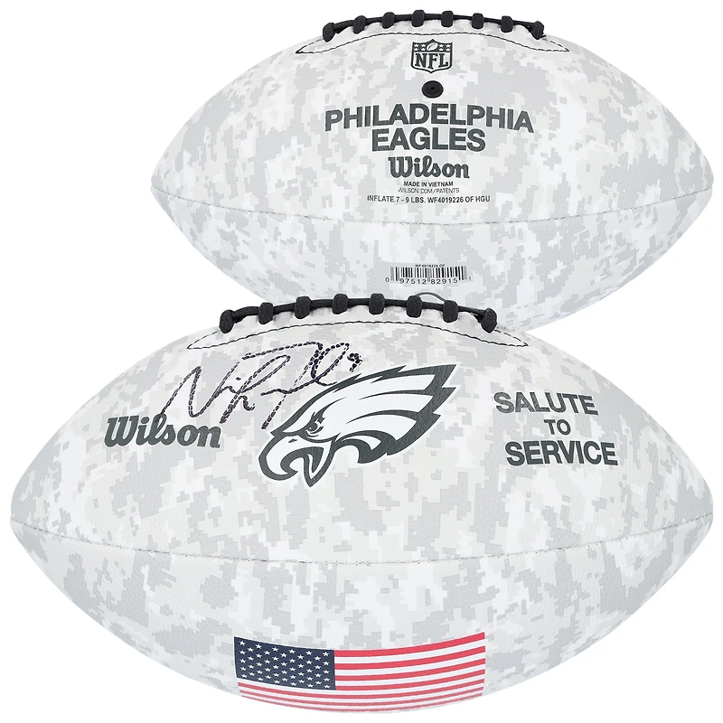 Nick Foles Philadelphia Eagles Autographed Wilson 2024 Salute To Service Football