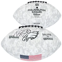 Nick Foles Philadelphia Eagles Autographed Wilson 2024 Salute To Service Football 
