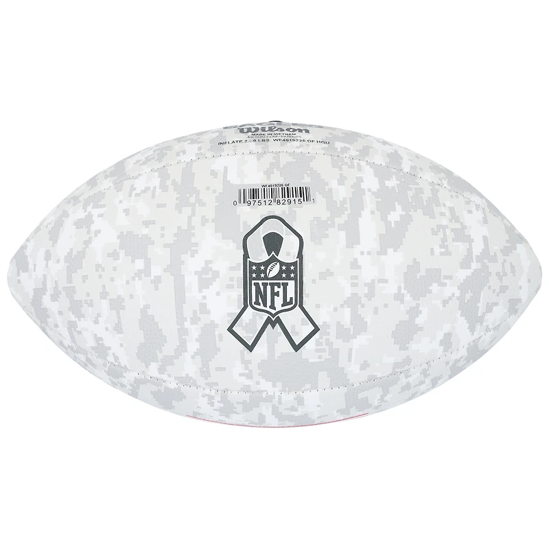 Ballon de football américain Salute To Service 2024 autographié par Nick Foles des Philadelphia Eagles