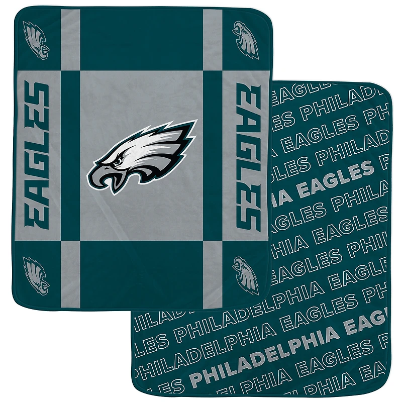 Couverture ultra confortable double face Pegasus Philadelphia Eagles 60" x 70" Reverse Block