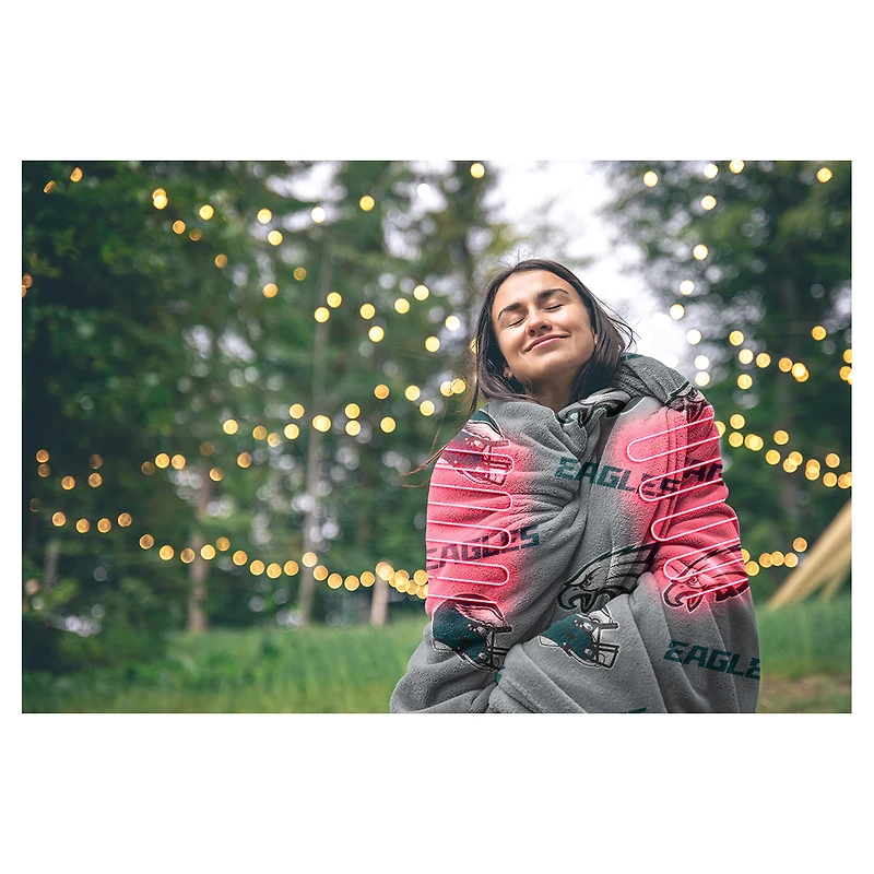 Couverture chauffante Pegasus Philadelphia Eagles Scattered Logos 60" x 70"