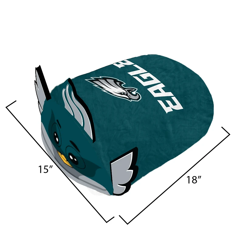 Coussin empilable en peluche avec mascotte des Philadelphia Eagles de Pegasus