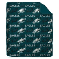 Pegasus Philadelphia Eagles Tonal Wordmark 60" x 70" Faux Fur Blanket