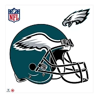 Philadelphia Eagles - Autocollant mural repositionnable pour casque d'équipe 36''